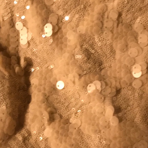 Cream Sequined Cocktail Dress - Picture 4 of 5